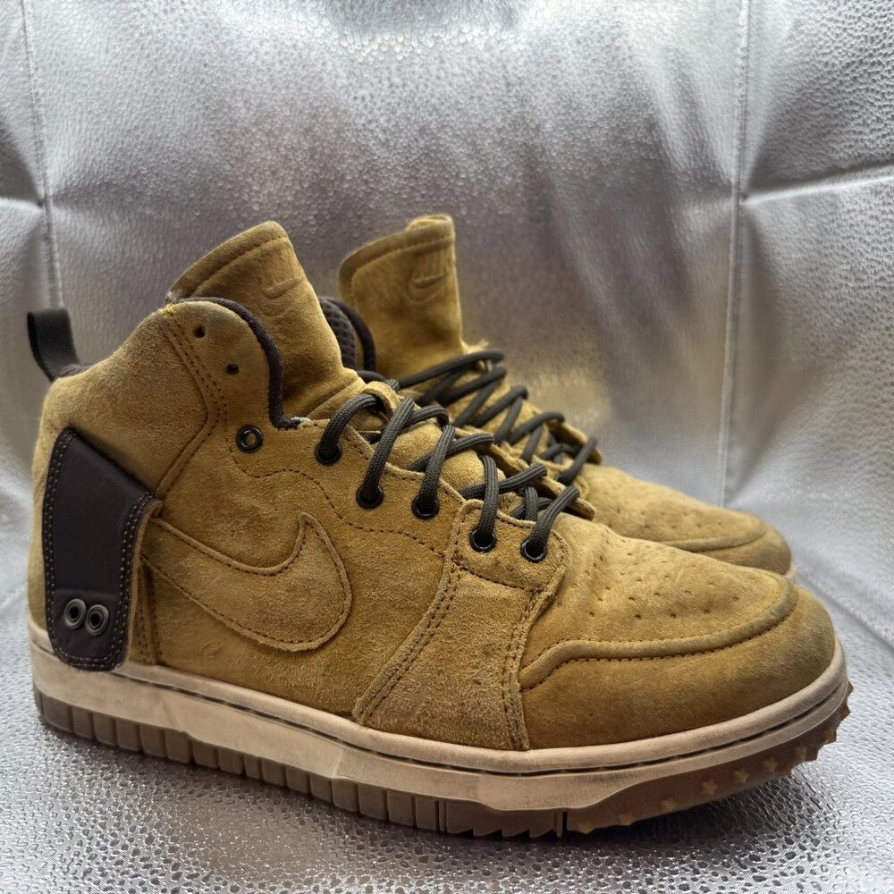 Size - 7.5 Nike Dunk Hi‎ CMFT WB Wheat Brown Gum Mens Sneakers 805995-700